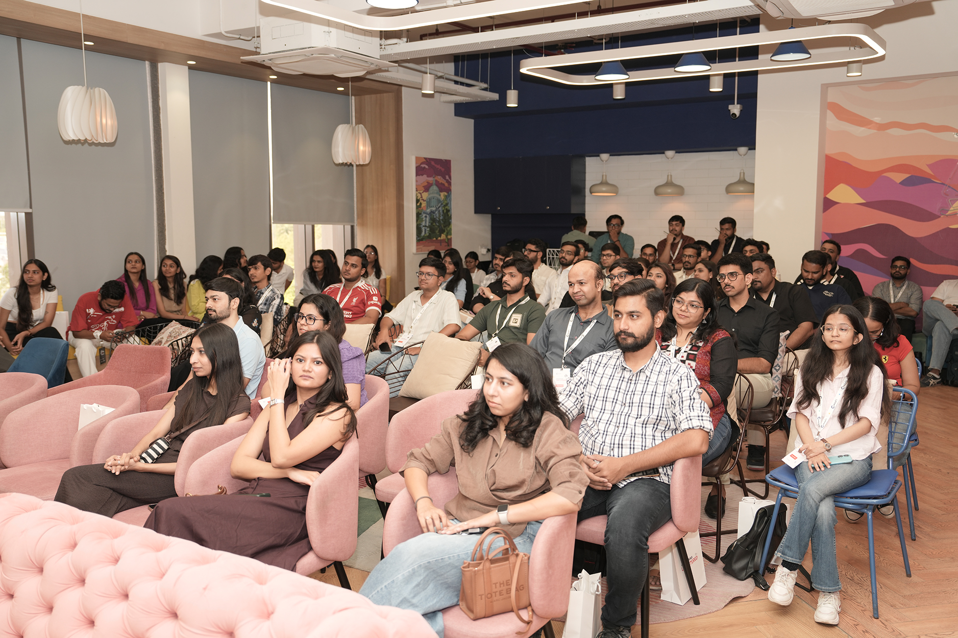 Audience seated and engaged